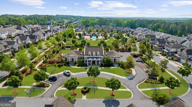 aerial perspective of suburban area