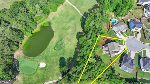 6413 Maple Park Ln, Hoschton, GA 30548 - drone / aerial view featuring a water view and a residential view