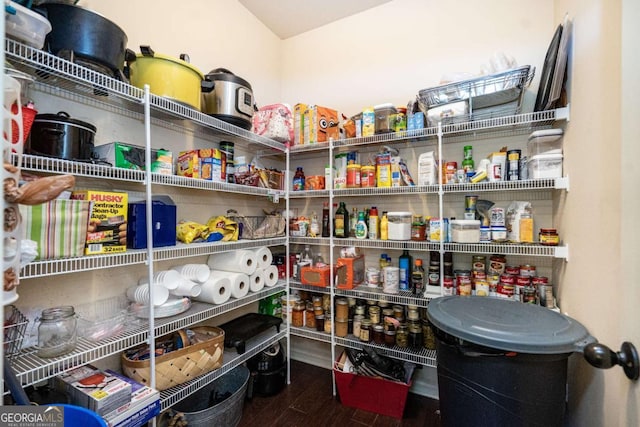 view of pantry