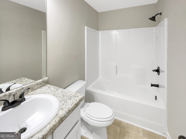 6001 Oak Bend Ct, Riverdale, GA 30296 - full bath with vanity, shower / washtub combination, and tile patterned flooring