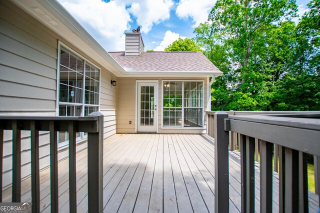 view of wooden deck