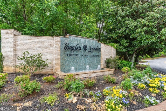 view of community sign