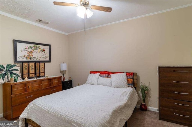 204 Queensbury Ct, Acworth, GA 30102 - carpeted bedroom with visible vents, baseboards, and crown molding