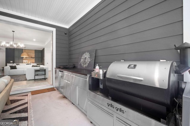 view of patio / terrace with area for grilling
