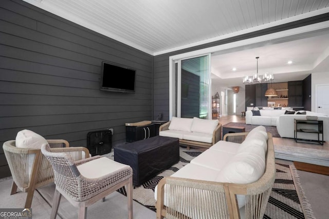 view of patio / terrace with an outdoor hangout area