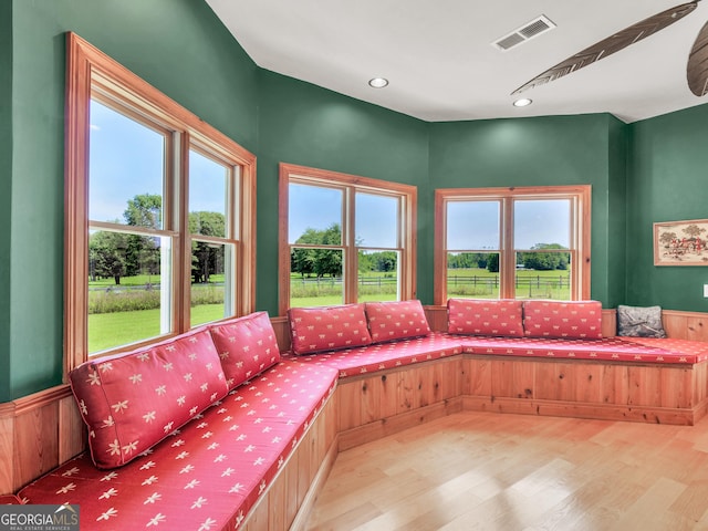 sunroom with visible vents