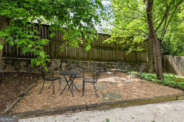 view of patio / terrace featuring a fenced backyard