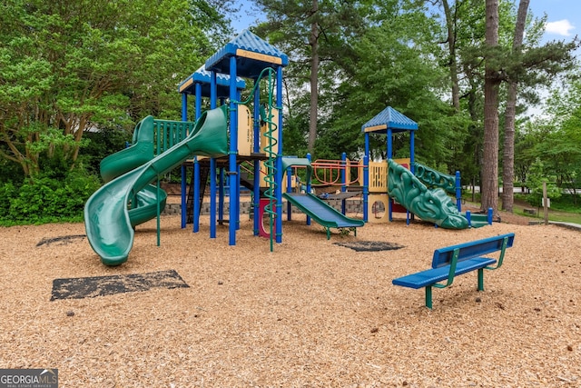 view of community jungle gym