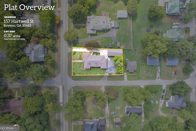157 Hartwell St, Royston, GA 30662 - bird's eye view