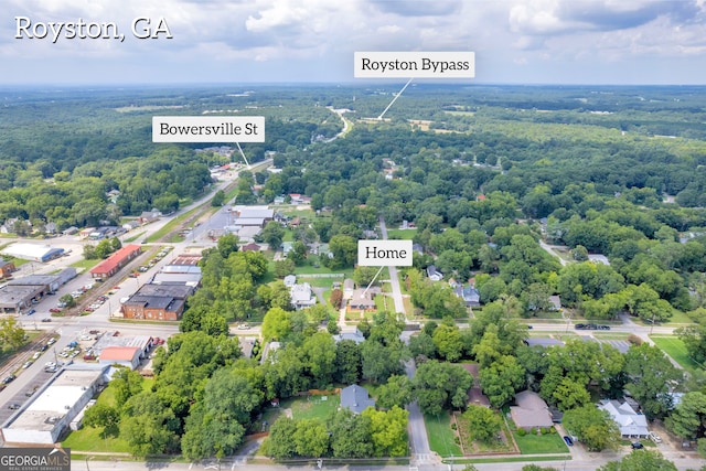 157 Hartwell St, Royston, GA 30662 - aerial view with a forest view