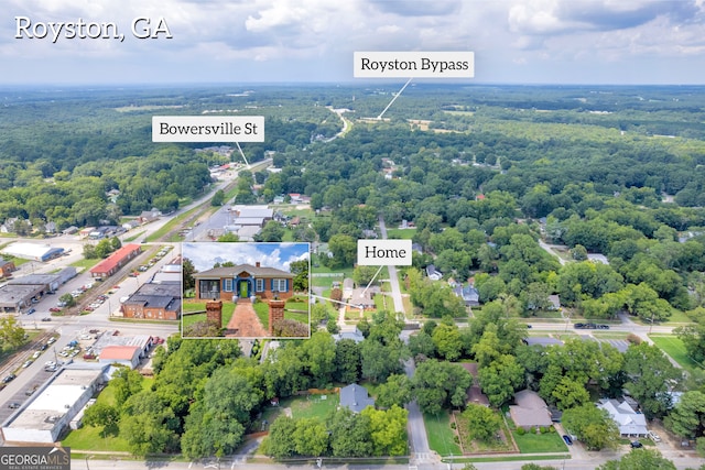 157 Hartwell St, Royston, GA 30662 - aerial view featuring a view of trees