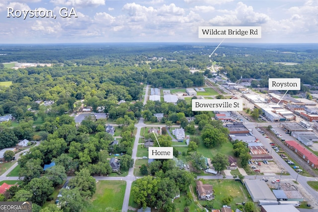 157 Hartwell St, Royston, GA 30662 - bird's eye view featuring a view of trees