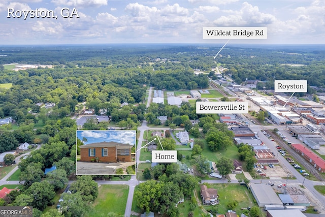 157 Hartwell St, Royston, GA 30662 - aerial view featuring a wooded view