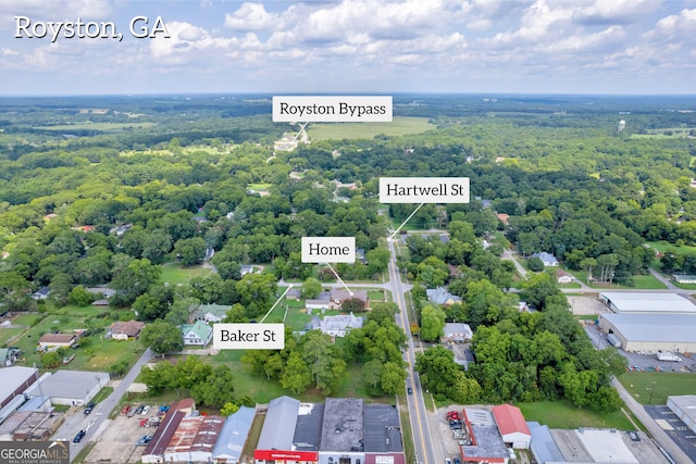 157 Hartwell St, Royston, GA 30662 - birds eye view of property featuring a view of trees