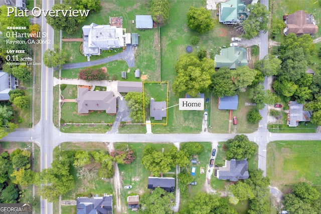 157 Hartwell St, Royston, GA 30662 - drone / aerial view featuring a residential view