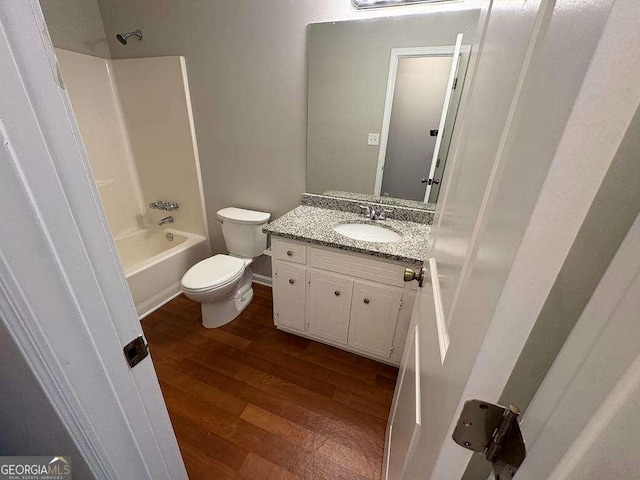 1231 Providence Way, Lawrenceville, GA 30046 - full bath with wood finished floors, vanity, and shower / tub combination