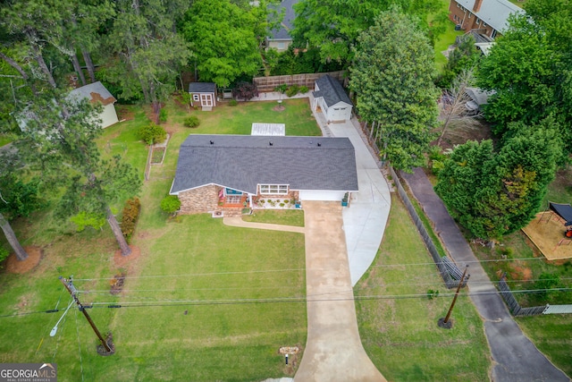 birds eye view of property