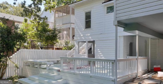 view of wooden deck