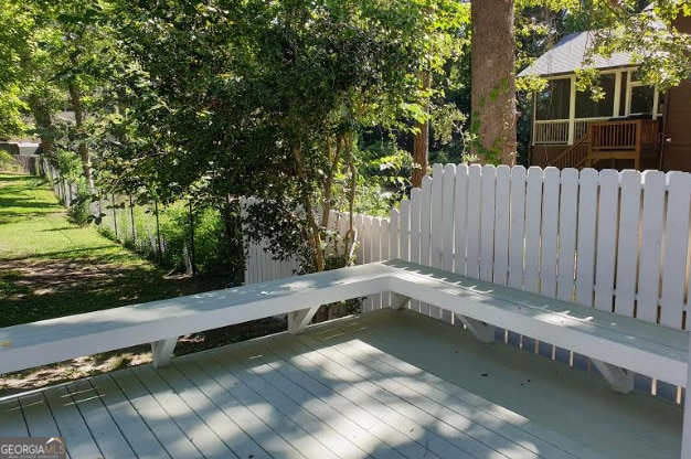 wooden deck with fence