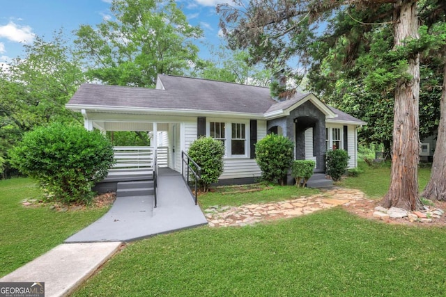 3223 Cleveland Hwy, Gainesville, GA 30506 - single story home featuring a front yard and a shingled roof