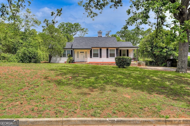 2327 Redwood Dr, Augusta, GA 30904 - ranch-style home with a chimney and a front lawn
