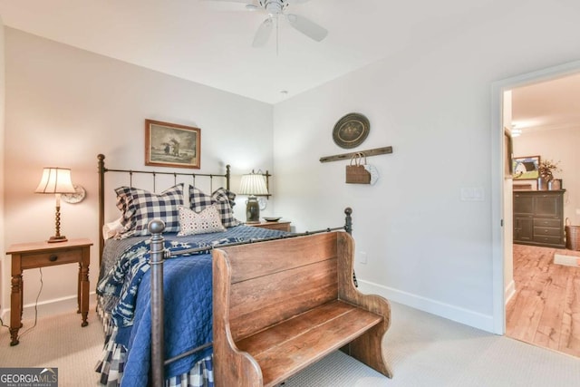 5641 Tisbury Ct, Hoschton, GA 30548 - bedroom featuring baseboards, a ceiling fan, and carpet