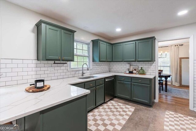 35 Saddle Mountain Rd SE, Rome, GA 30161 - living area with wood finished floors, baseboards, and a brick fireplace