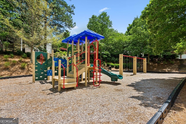 view of community jungle gym