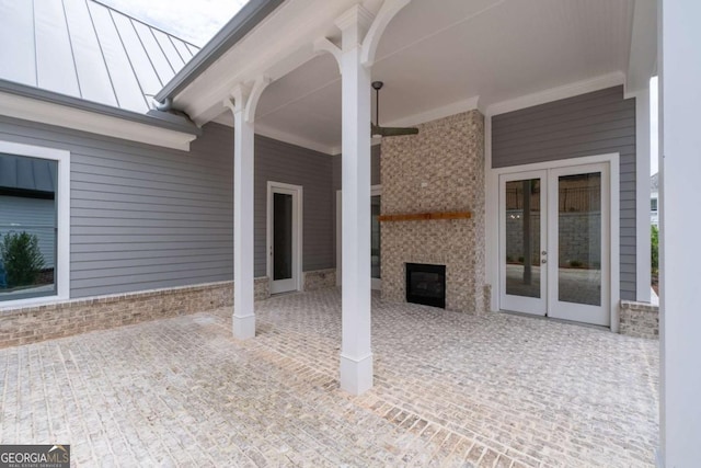 7285 Cordery Rd, Cumming, GA 30040 - view of patio with french doors
