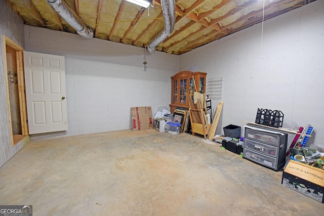 view of basement