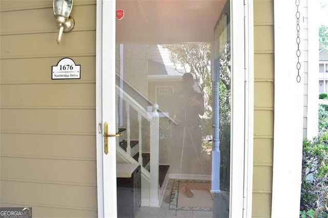 view of doorway to property