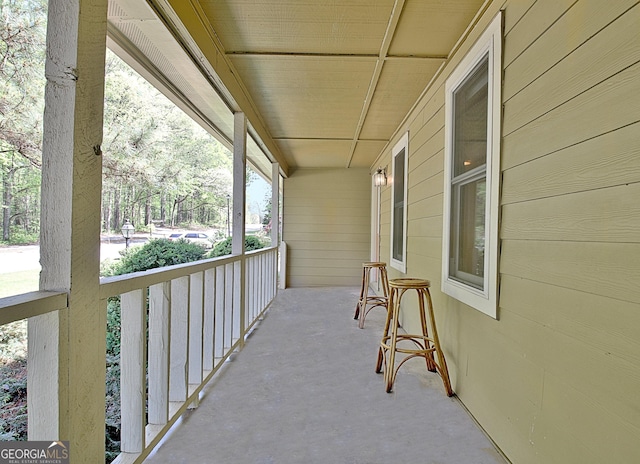 view of balcony