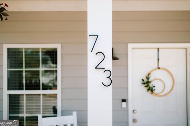 view of doorway to property