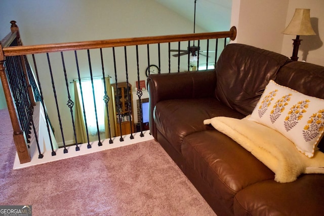 584 Amaranth Trl, Hoschton, GA 30548 - sitting room with carpet flooring and vaulted ceiling