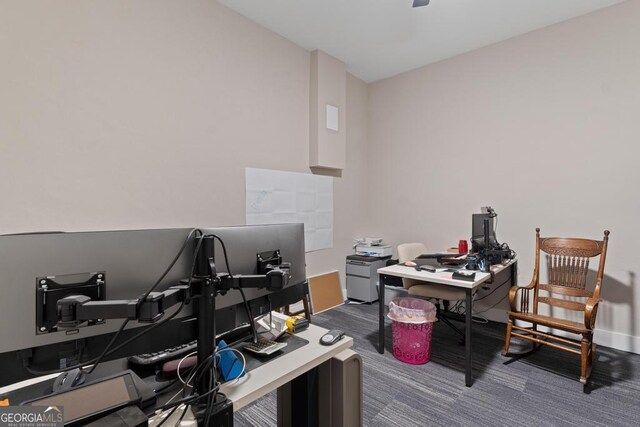 291 Higgins Rd, Flovilla, GA 30216 - carpeted office with a ceiling fan