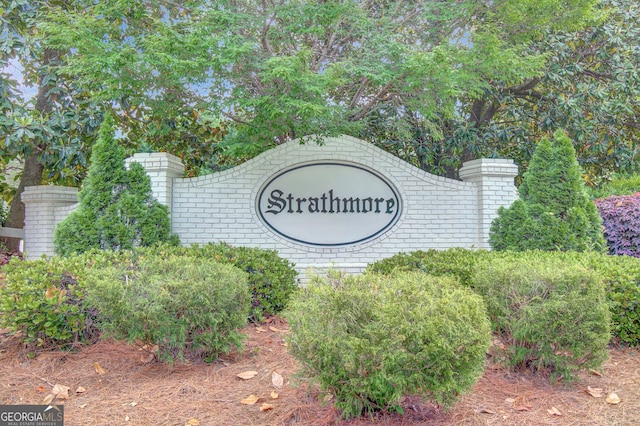 view of community sign
