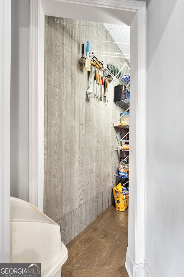 view of storage area