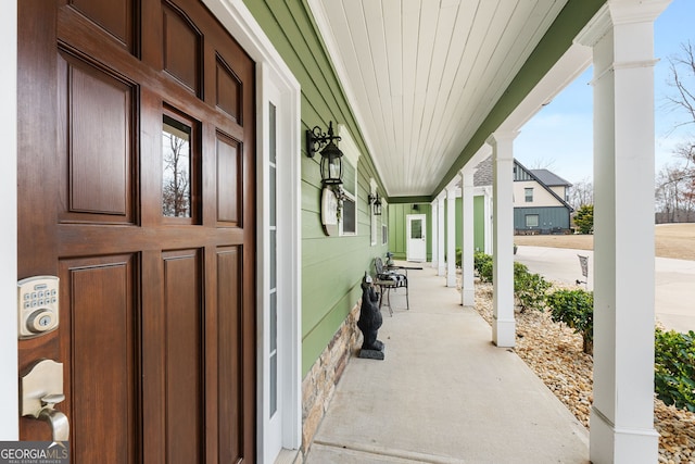 view of patio / terrace featuring a porch