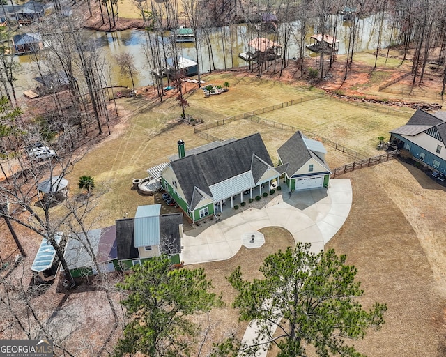 view from above of property