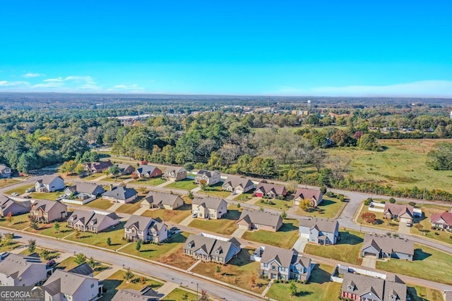 bird's eye view featuring a residential view