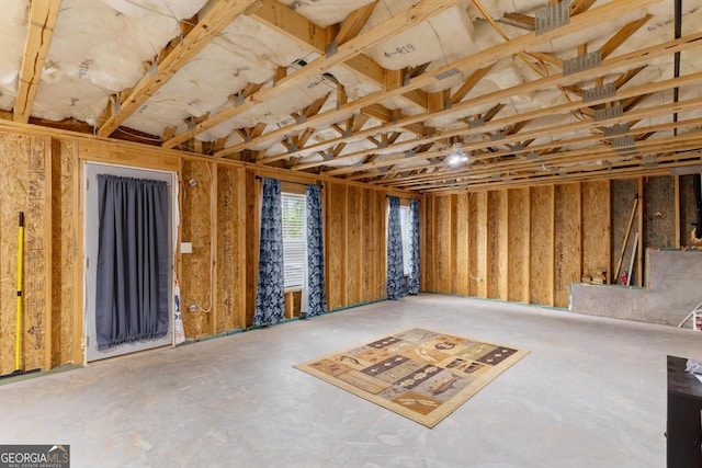 view of basement