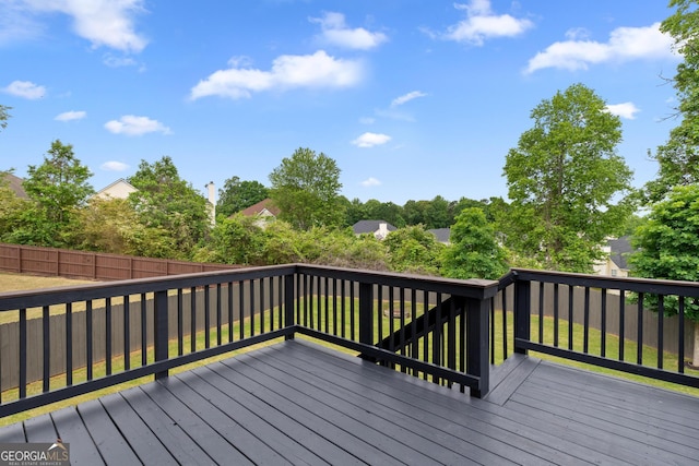 wooden deck with fence