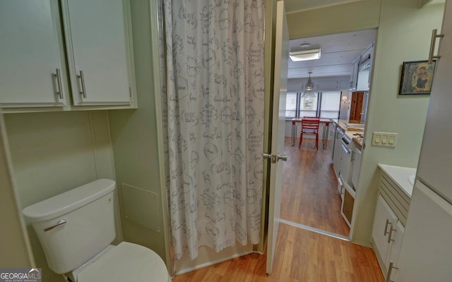 76 Periwinkle Ln, Cleveland, GA 30528 - bathroom featuring vanity, toilet, and wood finished floors