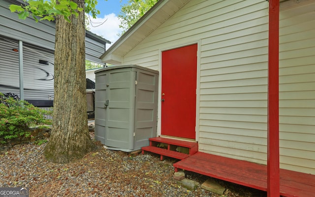 76 Periwinkle Ln, Cleveland, GA 30528 - view of outdoor structure featuring an outdoor structure and entry steps