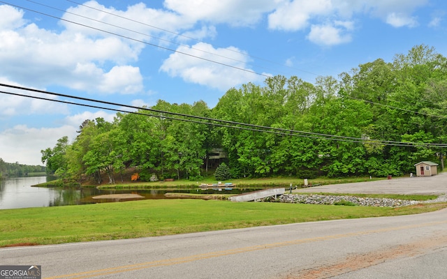 76 Periwinkle Ln, Cleveland, GA 30528 - exterior space featuring a lawn and a water view