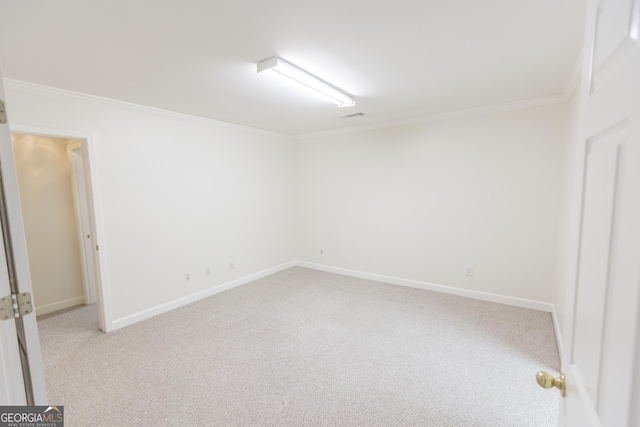 5685 Commons Ln, Alpharetta, GA 30005 - empty room with baseboards, light colored carpet, and ornamental molding