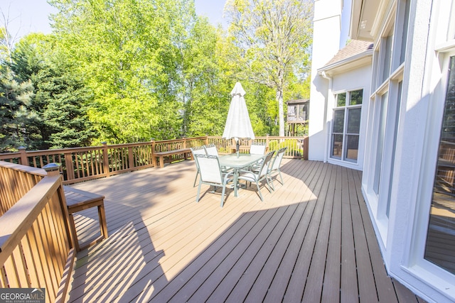 5685 Commons Ln, Alpharetta, GA 30005 - deck featuring outdoor dining space