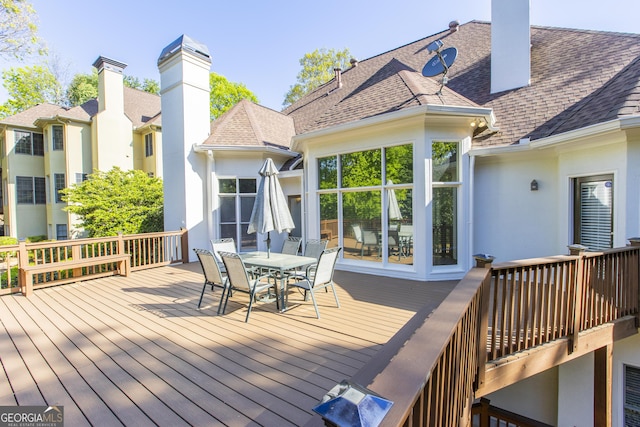 5685 Commons Ln, Alpharetta, GA 30005 - deck with outdoor dining area