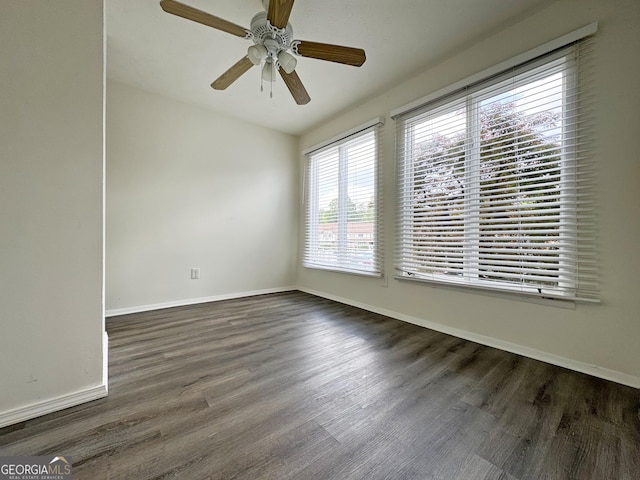 1812 Ashborough Cir SE Unit C, Marietta, GA 30067 - spare room featuring baseboards, ceiling fan, and wood finished floors