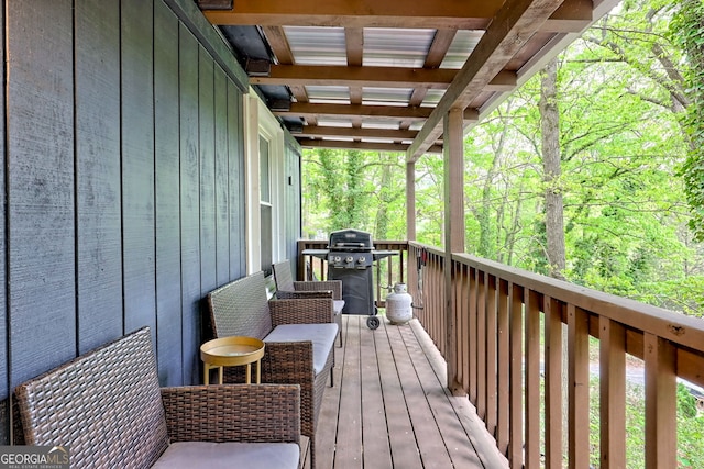 49 Toole St, Clayton, GA 30525 - deck with a grill